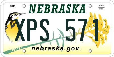 NE license plate XPS571