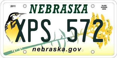 NE license plate XPS572