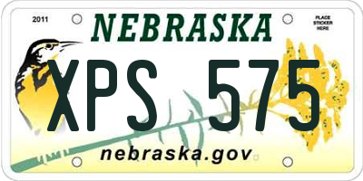 NE license plate XPS575
