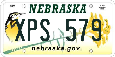 NE license plate XPS579