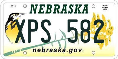 NE license plate XPS582