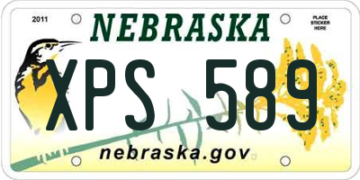 NE license plate XPS589