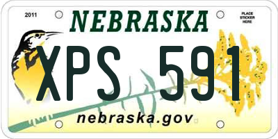 NE license plate XPS591