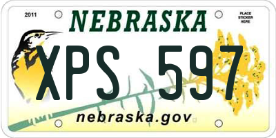 NE license plate XPS597