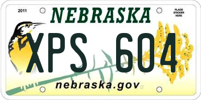 NE license plate XPS604