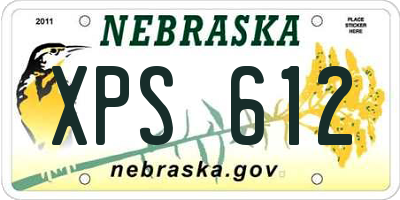 NE license plate XPS612