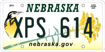 NE license plate XPS614