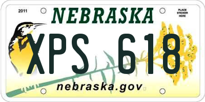 NE license plate XPS618