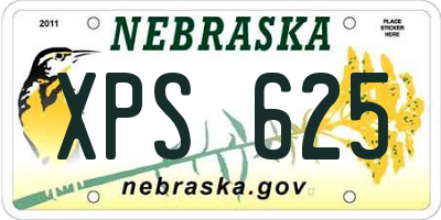NE license plate XPS625