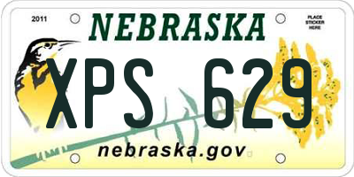 NE license plate XPS629