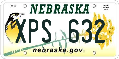 NE license plate XPS632