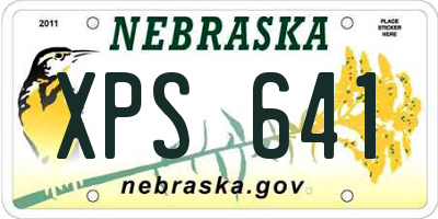 NE license plate XPS641