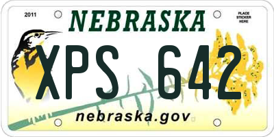 NE license plate XPS642