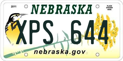 NE license plate XPS644