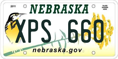 NE license plate XPS660