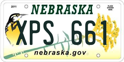 NE license plate XPS661