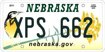 NE license plate XPS662