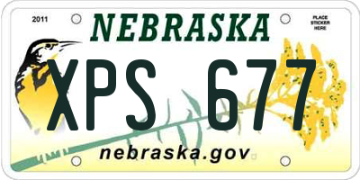NE license plate XPS677