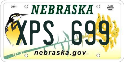 NE license plate XPS699