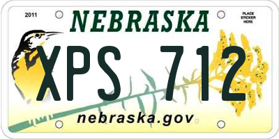 NE license plate XPS712
