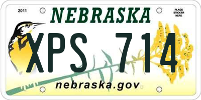NE license plate XPS714