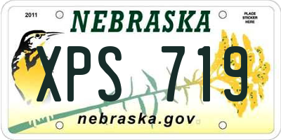 NE license plate XPS719
