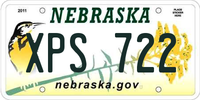 NE license plate XPS722