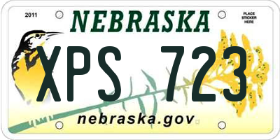 NE license plate XPS723
