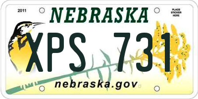 NE license plate XPS731