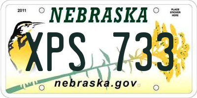 NE license plate XPS733
