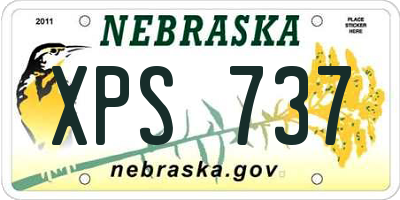 NE license plate XPS737