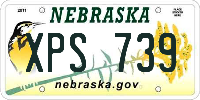NE license plate XPS739