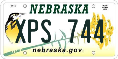 NE license plate XPS744