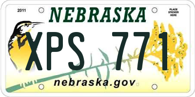 NE license plate XPS771