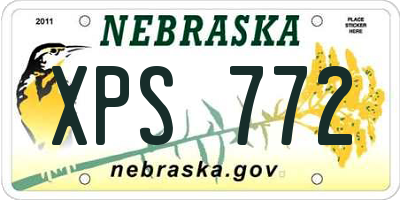 NE license plate XPS772