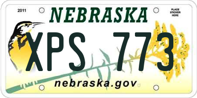NE license plate XPS773