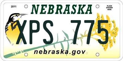 NE license plate XPS775