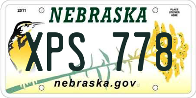 NE license plate XPS778