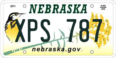 NE license plate XPS787