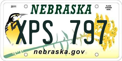 NE license plate XPS797