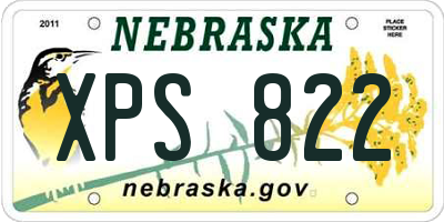 NE license plate XPS822