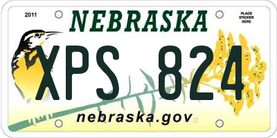 NE license plate XPS824