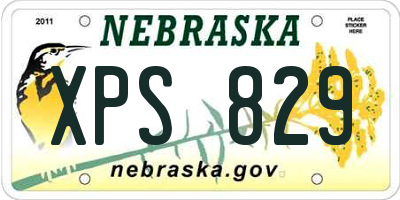NE license plate XPS829