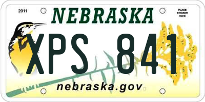 NE license plate XPS841