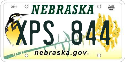 NE license plate XPS844