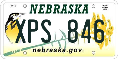 NE license plate XPS846