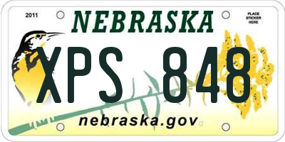 NE license plate XPS848