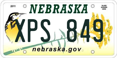 NE license plate XPS849