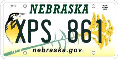 NE license plate XPS861