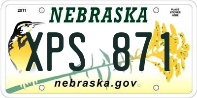 NE license plate XPS871